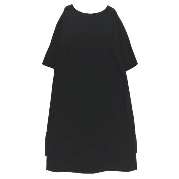 NEW Eileen Fisher 100% Silk Long Midi Tunic Dress Minimal Quiet Luxury Black LP - Picture 5 of 6